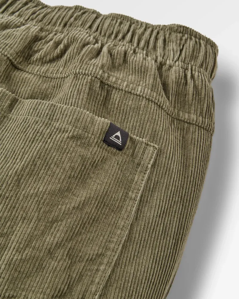 Passenger Drifter Cord Relaxed Fit Trousers - Dusty Olive Men's Corduroy Trousers - Regular Length-7