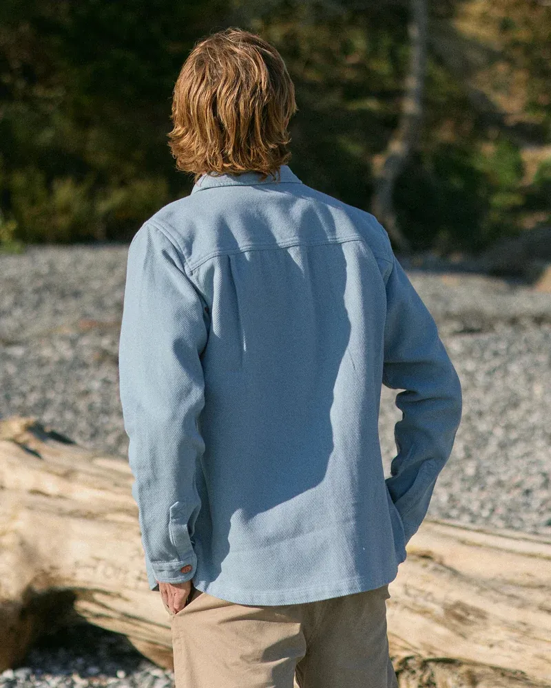 Passenger Island Twill Shirt - Faded Denim Premium Men's Casual Shirt-2