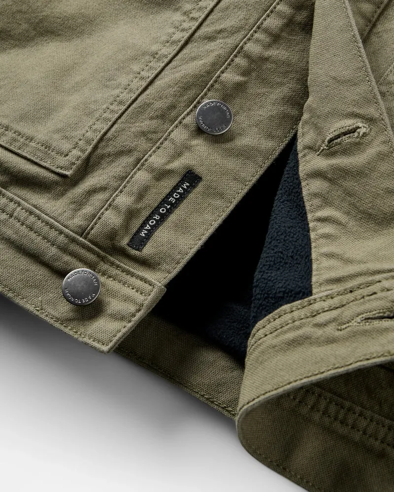 Passenger Vantage Lined Cotton Canvas Jacket - Dusty Olive Men's Outdoor Jacket-5