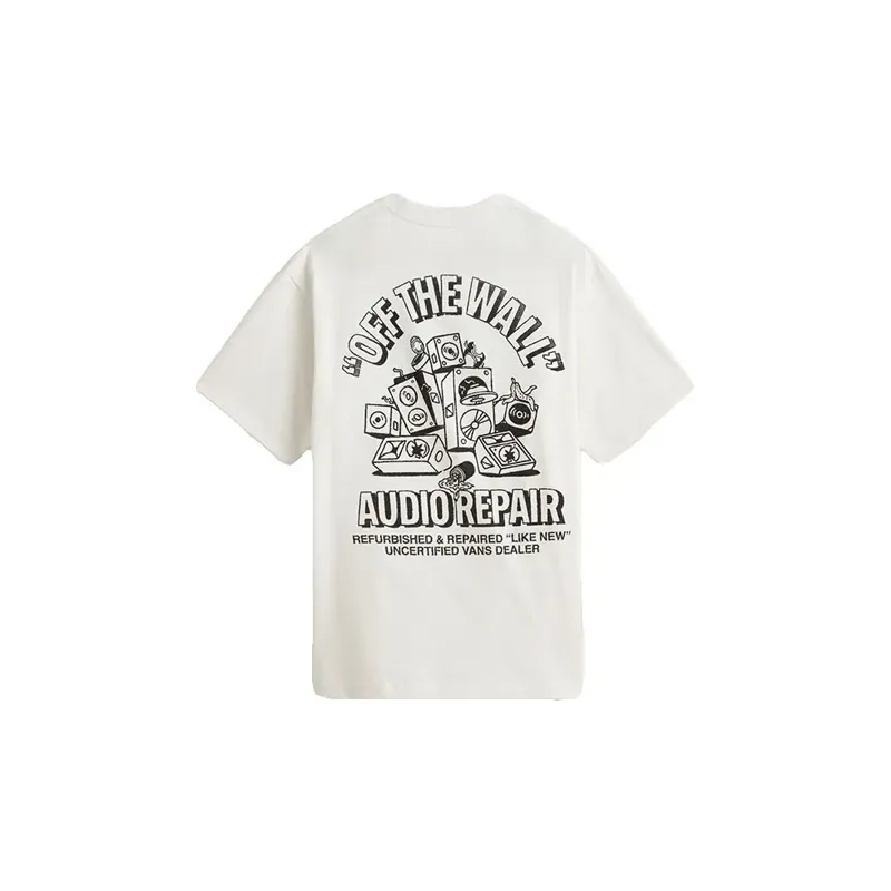 Vans Refurbed SS Tee Marshmallow - T-Shirt Retro Audio Repair-3
