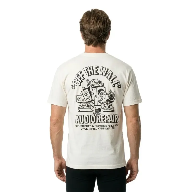 Vans Refurbed SS Tee Marshmallow - T-Shirt Retro Audio Repair