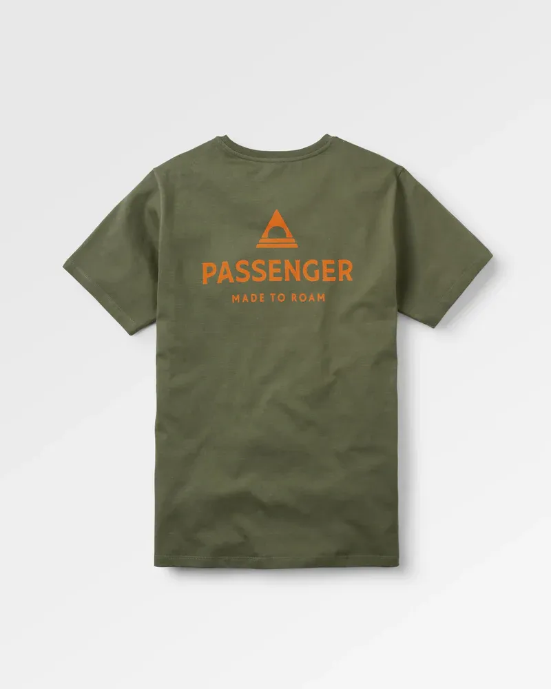Passenger Men's T-Shirt - Khaki Organic Cotton Casual Tee-4