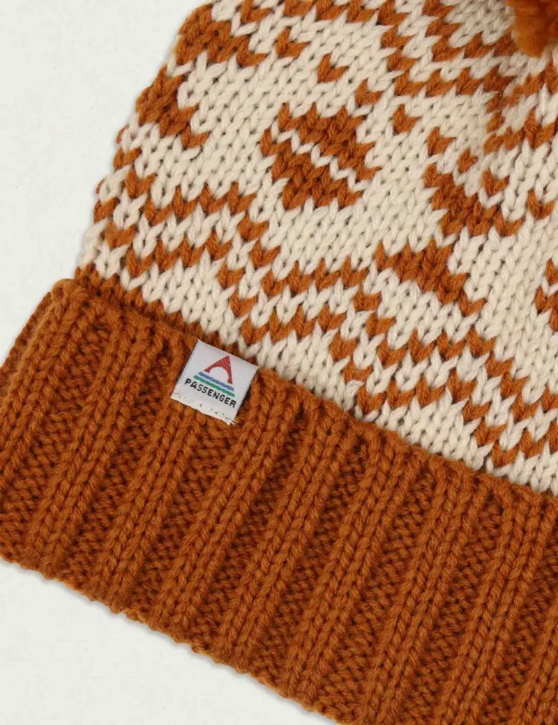 Passenger West Coast Recycled Bobble Hat - Glazed Ginger-1