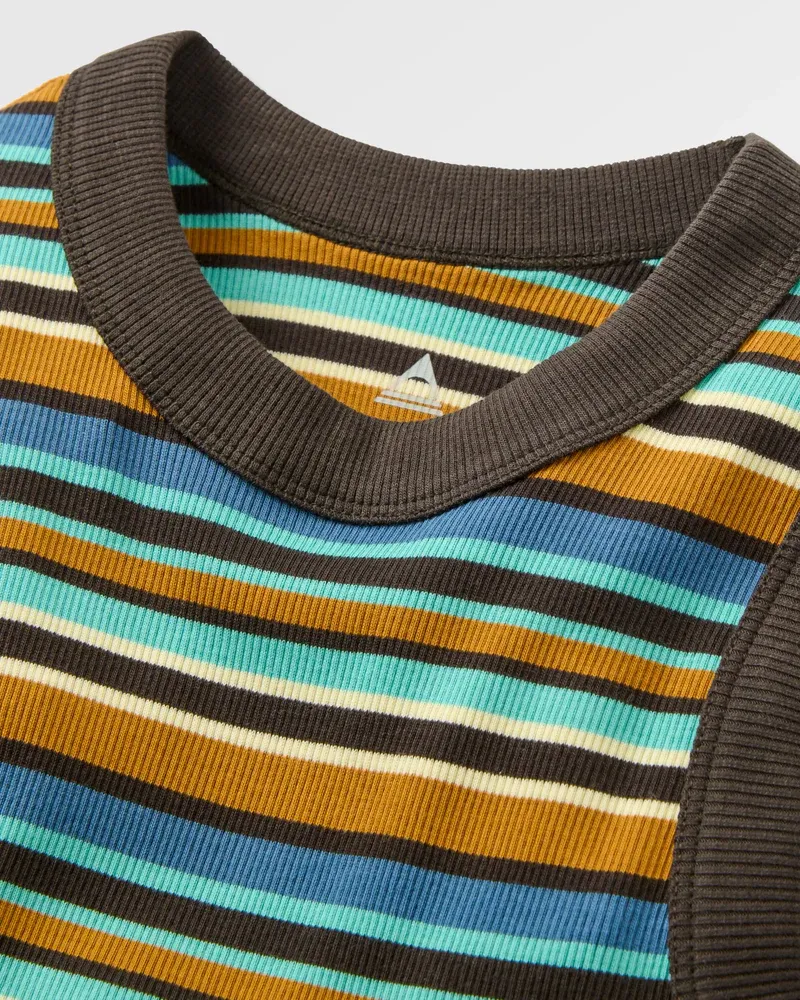 Passenger Out There Striped Ribbed Cropped Vest Women's Casual Summer Top-2