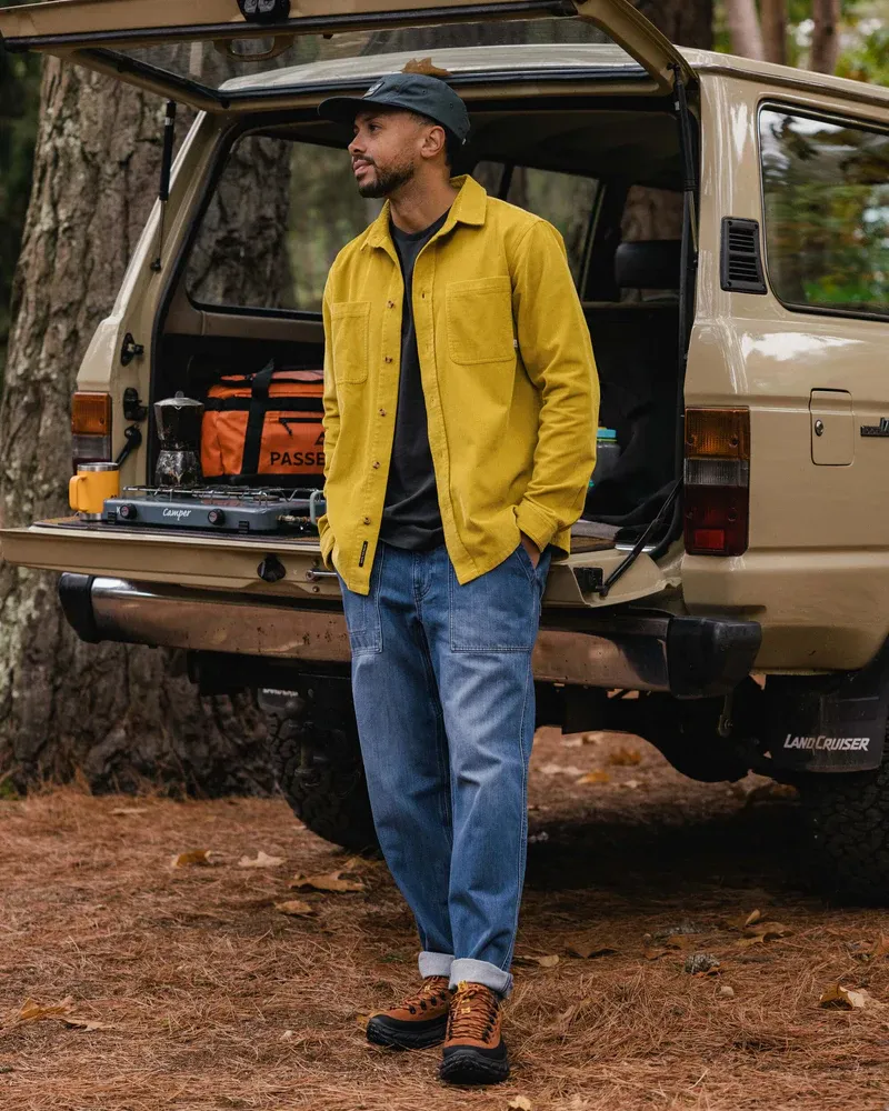 Passenger Mens Backcountry Cord Shirt Heritage Yellow-8