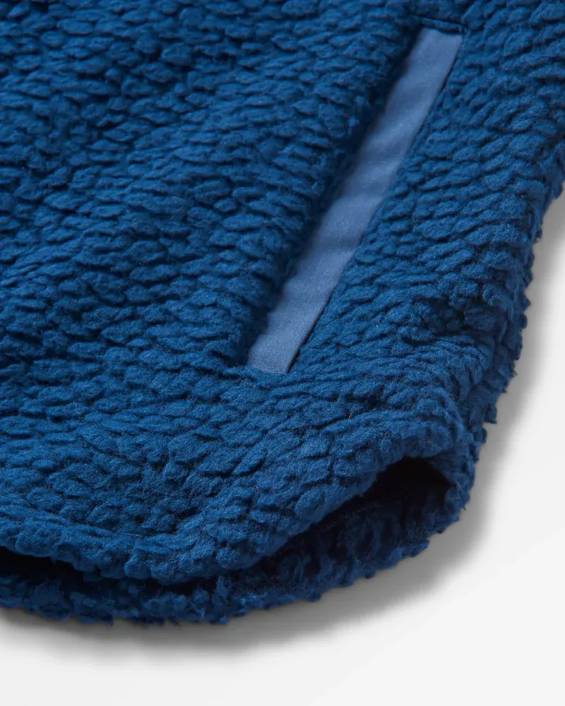 Passenger Women Rappel Sherpa Fleece Shirt Dark Denim-4