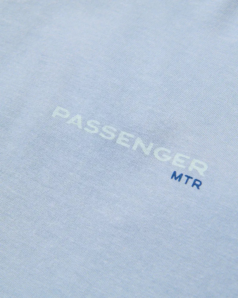 Passenger Horizons T-Shirt Faded Denim Men's Organic Cotton Tee-4