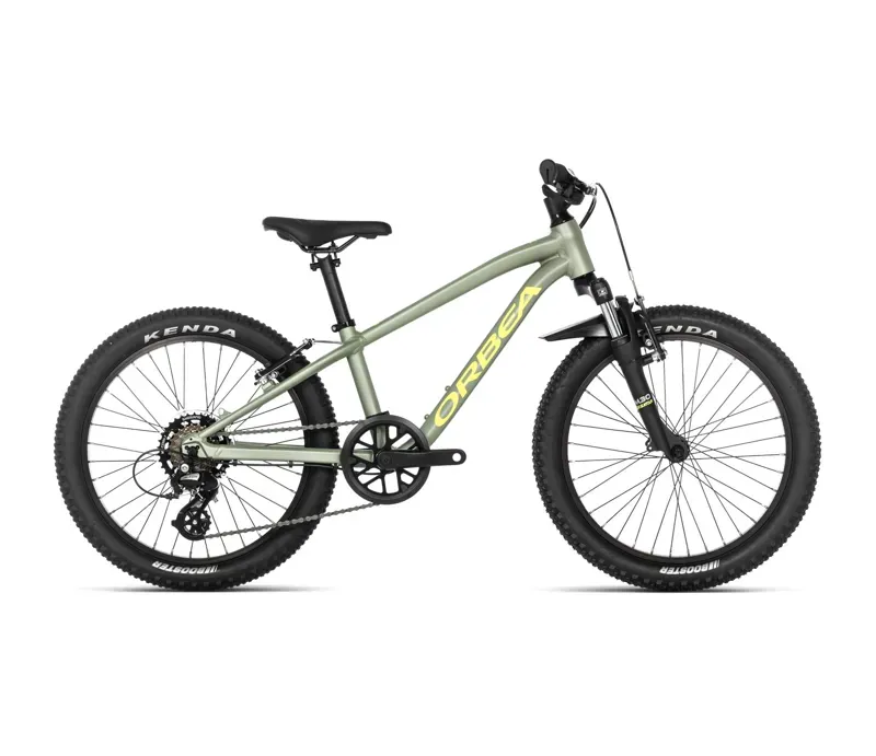 Orbea MX20 Junior Bike In Metallic Green Artichoke Matt/Yellow Matt