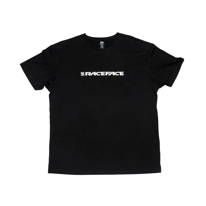 Race Face Classic Logo Short Sleeve Womens T Shirt in Black 