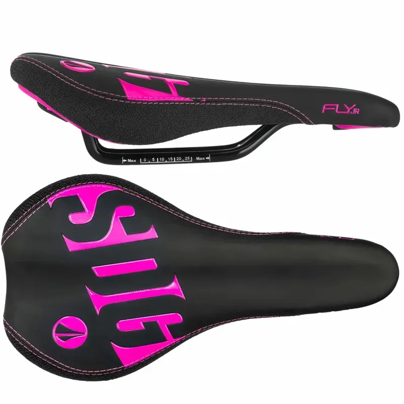SDG Fly Junior Steel Saddle in Black/Pink