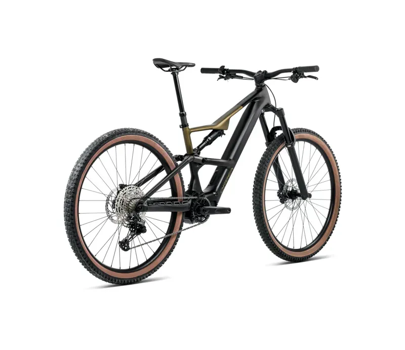 Orbea Rise SL H30 E-MTB in Diamond Black-Splash Olive Green Matt-3