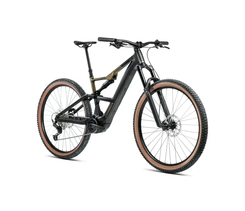 Orbea Rise SL H30 E-MTB in Diamond Black-Splash Olive Green Matt-2