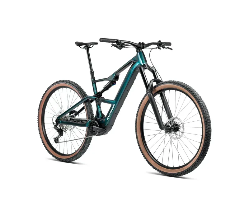 Orbea Rise SL H30 E-MTB in Escape Green-Splash Ice Green Gloss-2