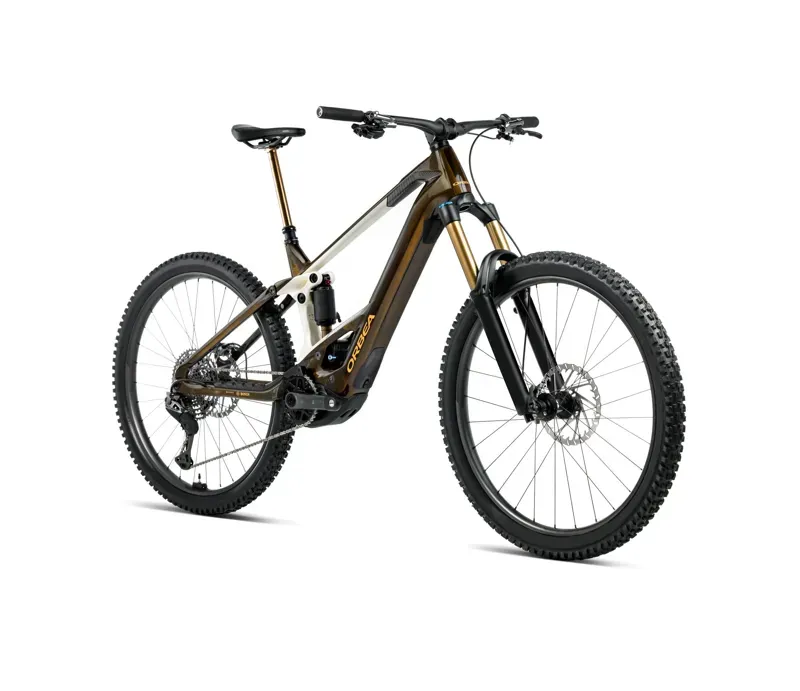Orbea Wild M20 E-MTB In Caramel Carbon View Gloss/Cream White Matt-1
